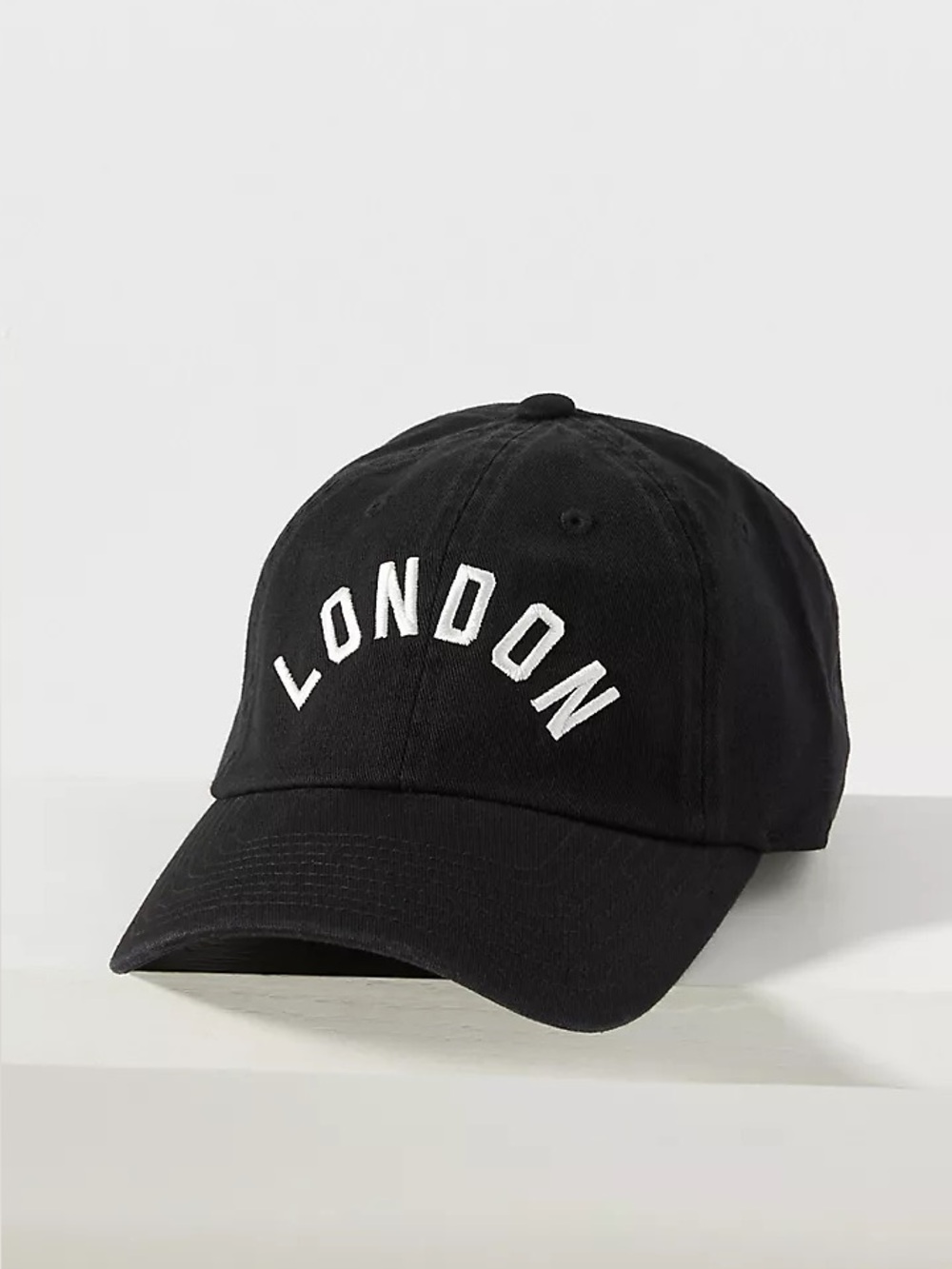 Anthropologie American Needle Black 'LONDON' Embroidered Baseball Cap Hat NWT